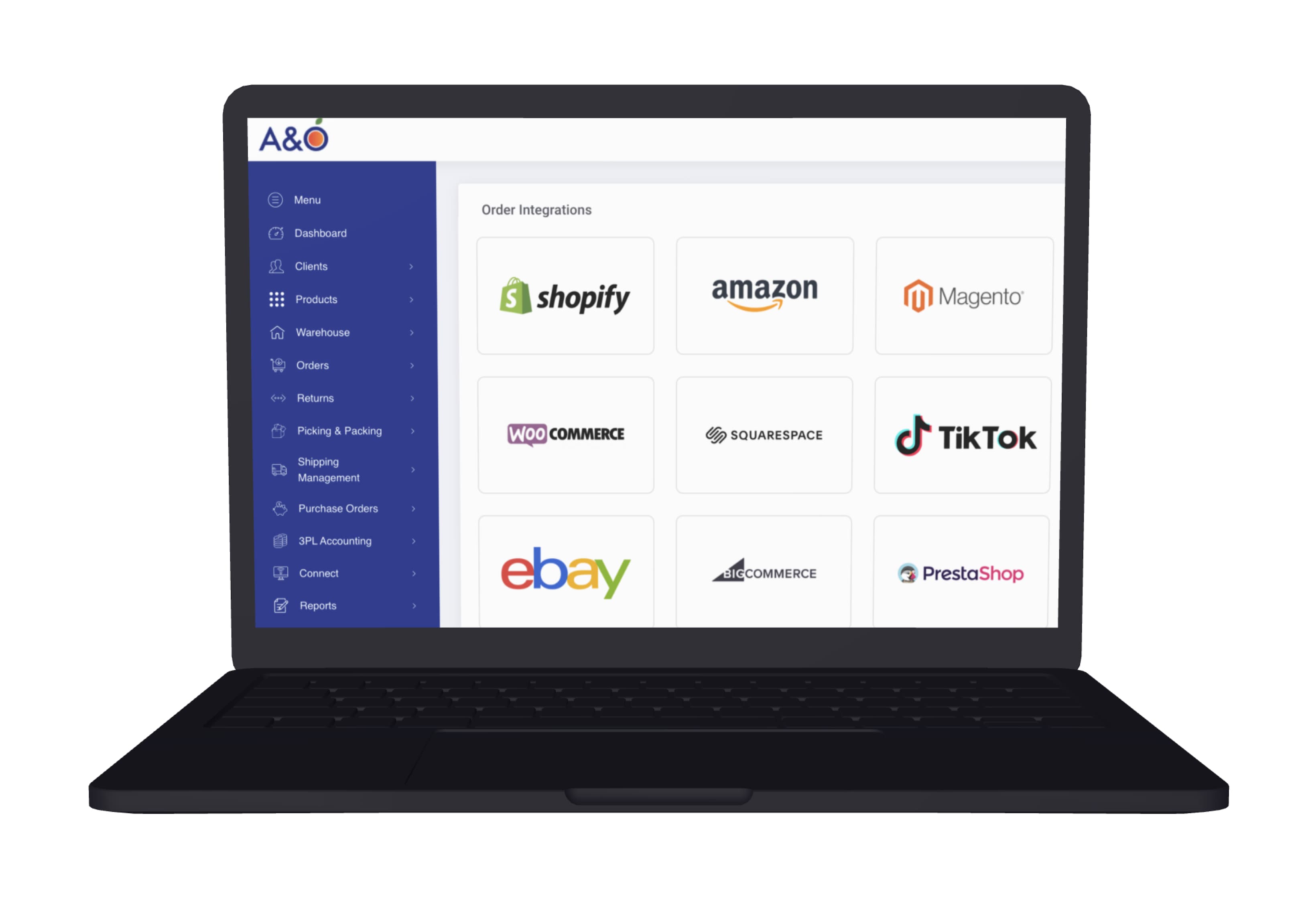 A shipping label being applied to 3PL order packaging